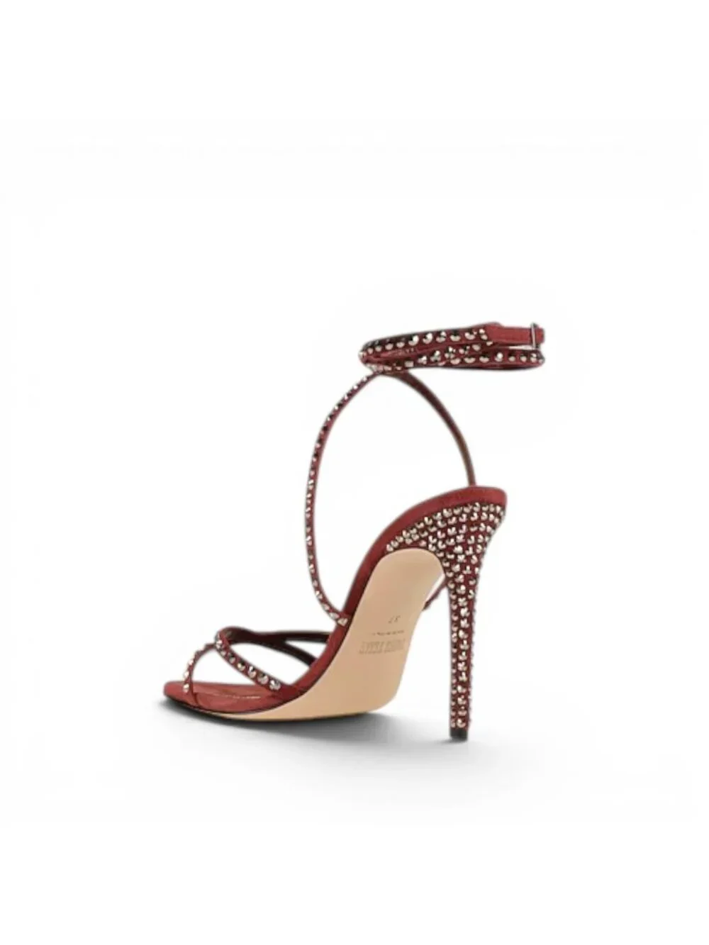 Paris Texas Holly Zoe 105 Stud Embellished Sandals Brown EU39 US 8.5 NIB